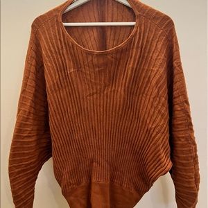 Anthropologie orange sweater